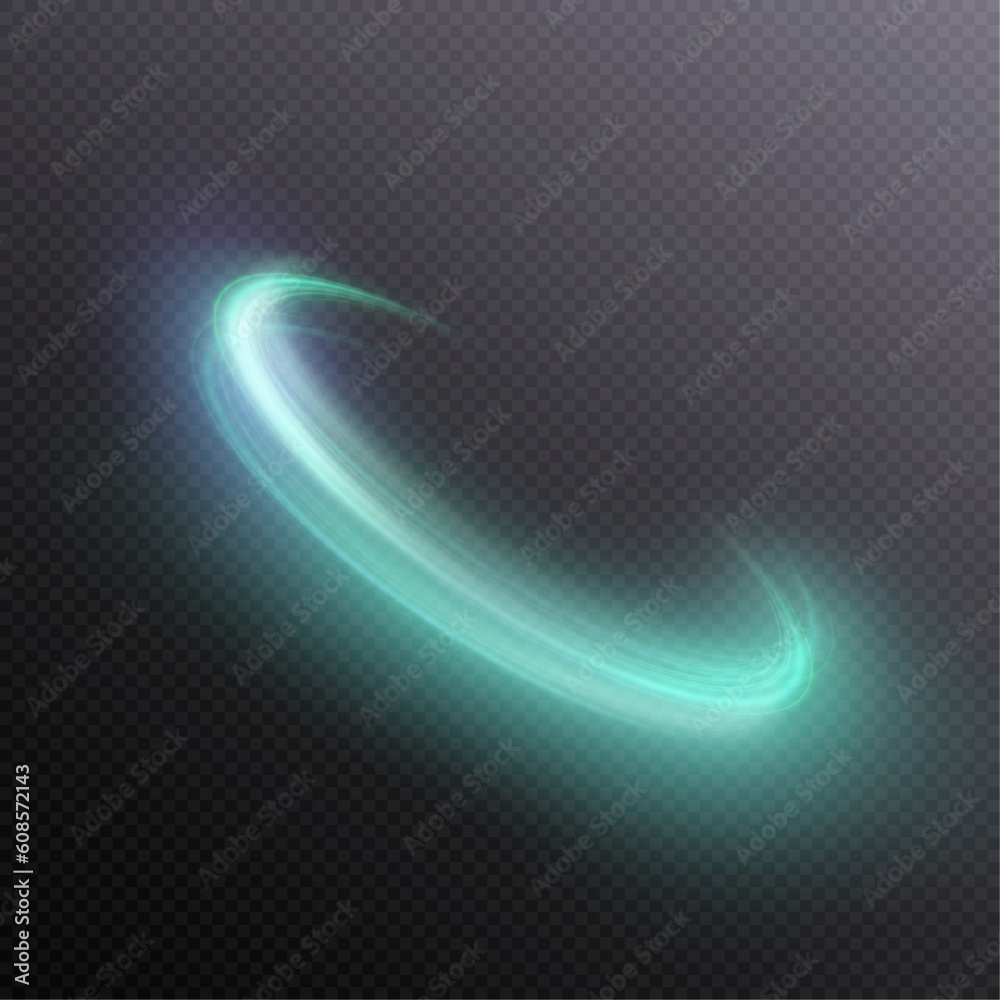 Aufkleber A bright plume of luminous rays swirling in a fast spiraling motion. Light golden swirl. Luminous line curve light effect. Vector