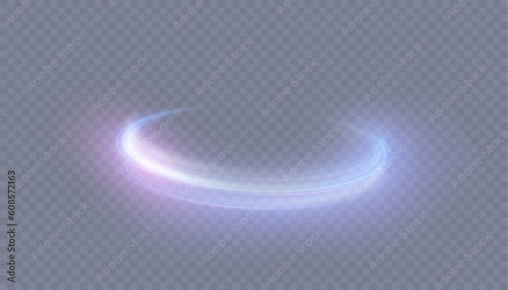 Aufkleber A bright plume of luminous rays swirling in a fast spiraling motion. Light golden swirl. Luminous line curve light effect. Vector