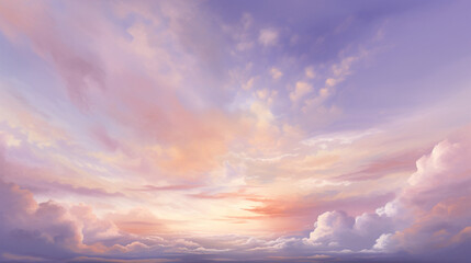 Colorful background wallpaper of clouds in pastel colors. Generative AI