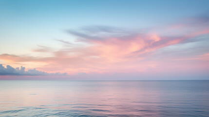 Obraz premium Sunset sea wallpaper background in pastel colors. Generative AI