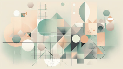 Abstract wallpaper background in pastel colors. Generative AI