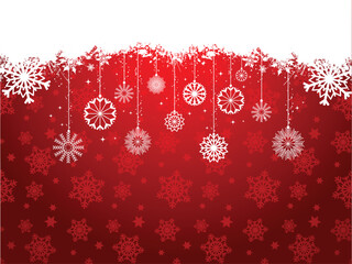 Grunge style Christmas background with snowflakes