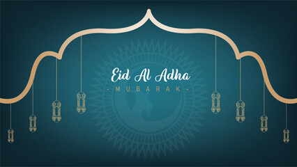 Amazing cool minimalist poster and banner design for Eid al-Adha celebrations for Muslims