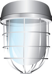 Signal lamp with the lattice. Vector illustration.