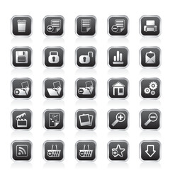 25 Simple Realistic Detailed Internet Icons - Vector Icon Set