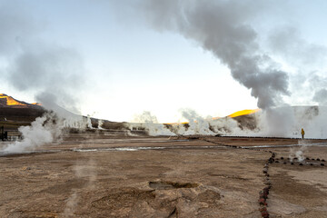 El Tatio geysers in Atacama desert