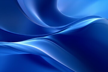 Obraz premium abstract blue background with flowing, smooth lines that shimmer and shine. Generative ai