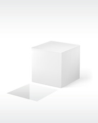 Cube on a white background. Illustration for design