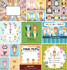 Fototapeta premium cartoon animal card
