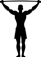 Sportsman silhouette. white background vector