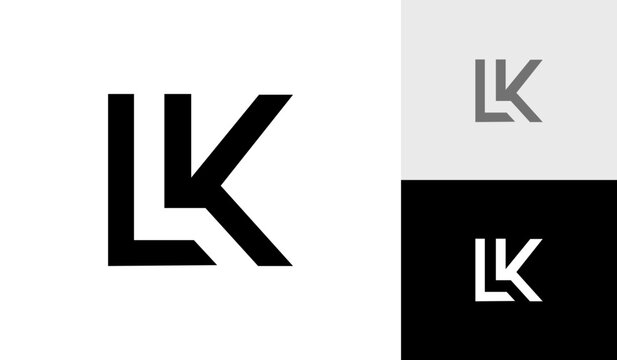 Letter LK initial monogram logo design
