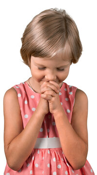 Portrait of a Little Girl Praying