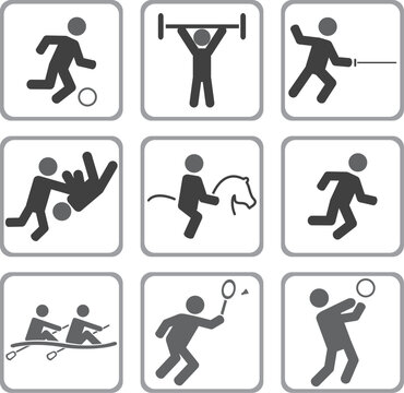 Set of sport icons. Vector illustration for you design