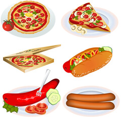 A collection of fast food image illustrations - part 2