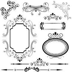 Calligraphic border and frame designs