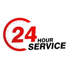 24 Hour Emergency Service Label 