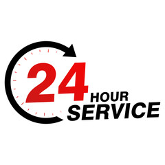 24 Hour Emergency Service Label 