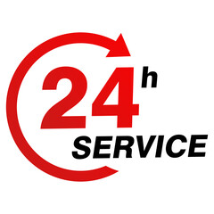24 Hour Emergency Service Label 