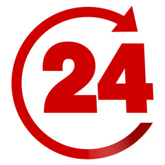 24 Hour Emergency Service Label 