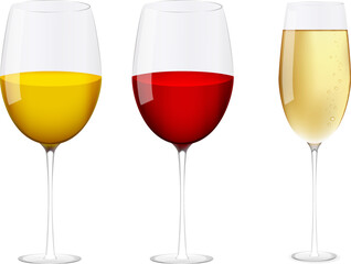 Vector wine glasses