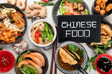 Chinese food, chinese traditional cuisine dishes.