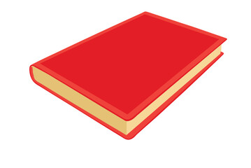 red note pad on white background, vector illustration