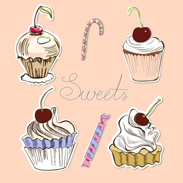 Card with sweets