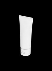 White cosmetic tube isolated mockup