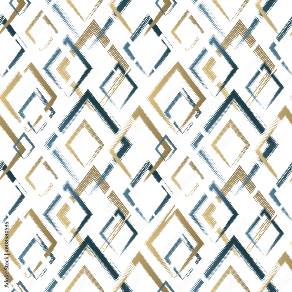 Poster abstract geometric seamless pattern. repeating geometry line background for design prints. repeated 