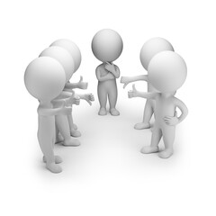 3d small people - team voting