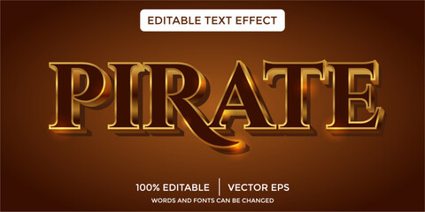 pirate Editable text effect style