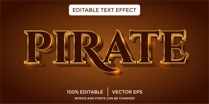 pirate Editable text effect style - Powered by Adobe