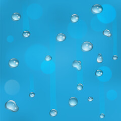 Water drops on glass illustration. Can be tiled seamlessly to form larger background.