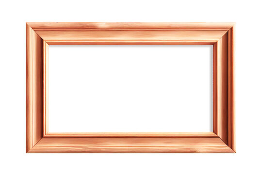 Blank picture frame on transparent background png. Generative ai.