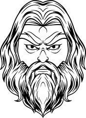 zeus mascot logo design illustration