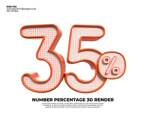 Fototapeta premium 3d number 30% percentage orange sale transparent , PNG, sale discount