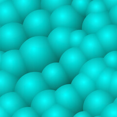 Abstract background with blue bubbles. Seamless pattern. Eps-10 vector illustration.
