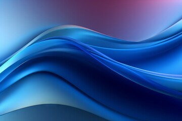 Naklejka premium abstract blue background with flowing, smooth lines that shimmer and shine. Generative ai