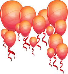 Beautiful color balloons in the air. vector illustration eps10