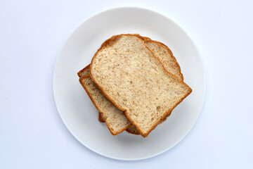 Sliced Bread on white background.