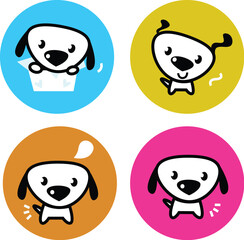 Dog icons collection. Vector Illustration