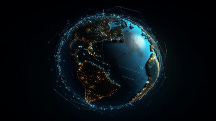 A globe with the word europe on it.generative ai