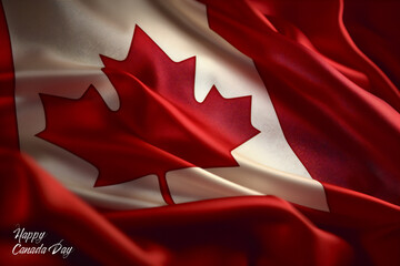 canadian flag with "Canada Day" text, created using generate AI tools