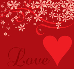 Vector illustration of a love or Valentines background.