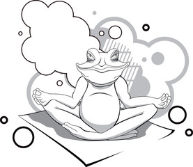 frog on the white background