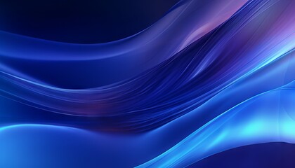 Obraz premium abstract blue background with flowing, smooth lines that shimmer and shine. Generative ai