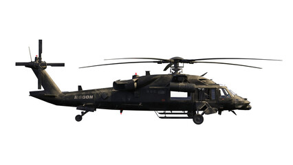 Fototapeta na wymiar 3d render military helicopter war machine end of world