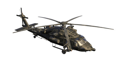 Fototapeta na wymiar 3d render military helicopter war machine end of world