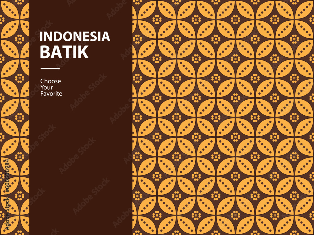 Canvas Prints batik pattern seamless indonesia element independence day national drawing vintage fashion vector