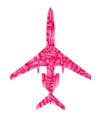 airplane, vector abstract background